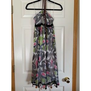 Auth M Missoni halter silk dress sz 6